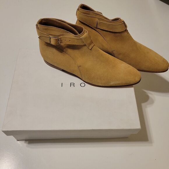 $800 IRO PARIS NEW suede leather European boots like Saint Laurent box + dustbag main image 6